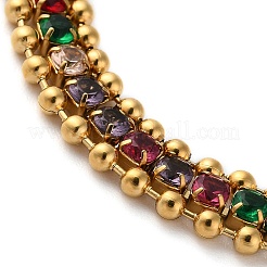 Golden 304 Stainless Steel Triple Layer Multi-strand Bracelets&nbsp;BJEW-C045-01A-G