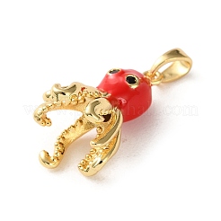 Brass Enamel Pendants&nbsp;KK-P320-01D-G