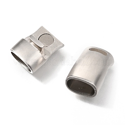 Tarnish Resistant 304 Stainless Steel Magnetic Clasps with Glue-in Ends&nbsp;STAS-C020-07P