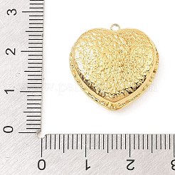 304ステンレススチール、アクリルパーツ付き  ゴールドカラー  花のチャーム付きハート  21.5x20.5x7.5mm  穴：1.5mm&nbsp;STAS-Z199-11G-03