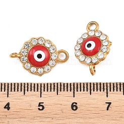304 Stainless Steel Crystal Rhinestone Connector Charms&nbsp;STAS-G398-24G-03