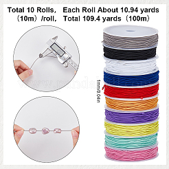 1 Group 10 Colors Round Polyester Elastic Cord&nbsp;EC-SC0001-01