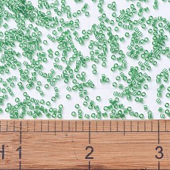 MIYUKIデリカビーズ  シリンダー  日本製シードビーズ  11/0  （db1889)透明な緑色の光沢  1.3x1.6mm  穴：0.8mm  約2000PCS /ボトル  10 G /ボトル&nbsp;SEED-JP0008-DB1889