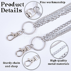 Alloy Multilayer Chain Belts for Pants&nbsp;AJEW-WH20018-128P