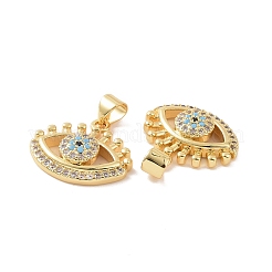Brass Micro Pave Cubic Zirconia Pendants&nbsp;ZIRC-P106-42G
