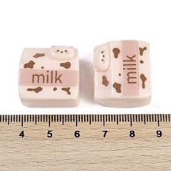 樹脂カボション  クマのミルク  パパイヤホイップ  20~20.5x21~22x14~14.5mm&nbsp;RESI-Q014-05D