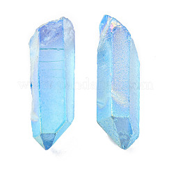 Dyed Nuggets Natural Electroplated Crystal Pendants&nbsp;G-A144-10E