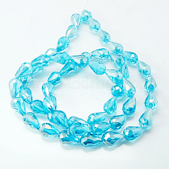 Electroplate Glass Beads Strands&nbsp;EGLA-D015-15x10mm-M