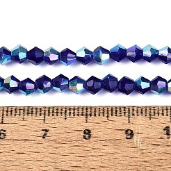 AB Color Plated Transparent Glass Beads Strands&nbsp;GLAA-G127-01-02O