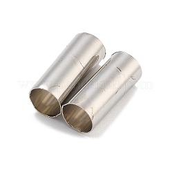 真鍮製チューブビーズ  カドミウムフリー＆鉛フリー  プラチナ  15x5.7mm  穴：5.5mm&nbsp;KK-B120-03J-P