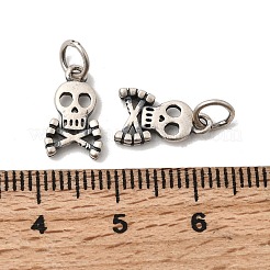 925 Sterling Silver Halloween Skull Charms&nbsp;STER-K188-10AS