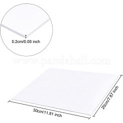 発泡PVCモールドプレート  長方形  砂テーブルモデル材料供給  ホワイト  200x300x2mm&nbsp;LS-DIY-BC0004-67B