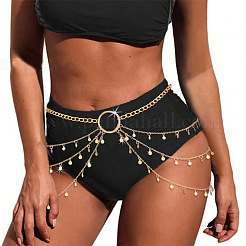 Bohemian Style Brass Disc Charm Multilayer Waist Belly Chains for Sexy Bikini&nbsp;FS-WGE1625-01