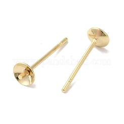 Brass Studs Earrings Finding&nbsp;KK-K383-01B-G