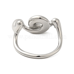 女性用304ステンレススチールカフリング  ステンレス鋼色  内径：18mm&nbsp;RJEW-U013-09P