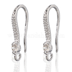 真鍮ワイヤーイヤリング金具60個  プラチナ  19x10x4mm  穴：1.4mm  ピン：0.8mm&nbsp;FIND-SP0003-67B-P