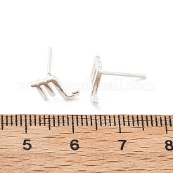 925 Sterling Silver Stud Earrings&nbsp;EJEW-K303-01S-08