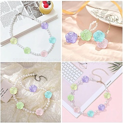 120Pcs 6 colors Transparent Acrylic Beads&nbsp;OACR-YW0002-33
