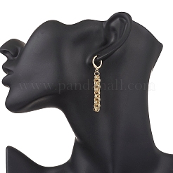 2 Pairs 2 Colors Brass Dangle Hoop Earrings&nbsp;EJEW-JE06637