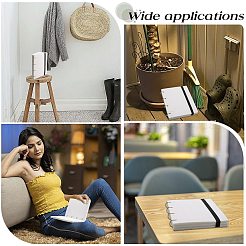 4ページフェルトシューズチャームコレクションバインダーブック  鉄のリング付き  フリップページシューズチャームオーガナイザーホルダー  長方形  ホワイト  26x22x2.3cm&nbsp;AJEW-WH0513-04A