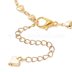 3Pcs Natural Morganite & Brass Beads Link Chain Bracelets for Women&nbsp;BJEW-JB12595