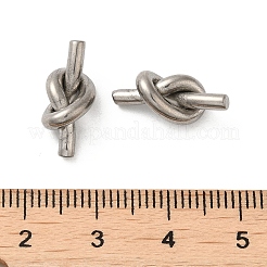 変色しない304ステンレススチールペンダント  ラブノットフィッティングチャーム  ステンレス鋼色  16.5x6x5mm&nbsp;STAS-P336-08B-P