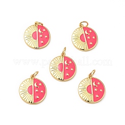 Rack Plating Brass Enamel Pendants&nbsp;KK-H431-29G