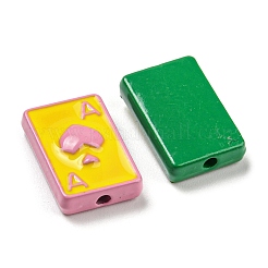 合金エナメルビーズ  鉛フリー＆カドミウムフリー  カードを再生  スペードのエース  ミックスカラー  15x10x4.5mm  穴：1.6mm&nbsp;MACR-K350-03A