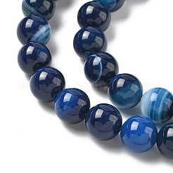 Natural Banded Agate Beads Strands&nbsp;G-I392-A01-10mm
