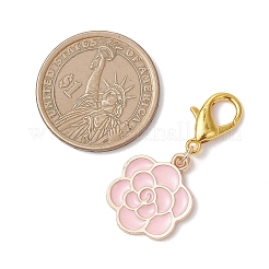 Alloy Pink Enamel Pendant Decorations&nbsp;HJEW-JM04638