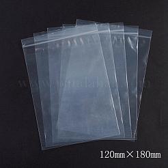 再封可能なプラスチック製包装袋  トップシール  セルフシールバッグ  長方形  ホワイト  18x12cm  片側の厚さ：2.1ミル（0.055mm）  100個/袋&nbsp;OPP-G001-F-12x18cm