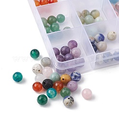120Pcs 12 Styles Mixed Gemstone Round Beads&nbsp;G-FS0005-74