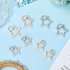 8Pcs 4 Styles Zinc Alloy Spring Gate Rings&nbsp;FIND-SP0003-82