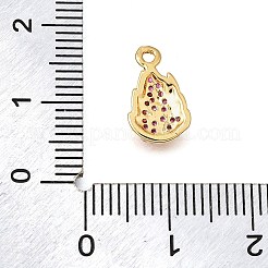 Brass Micro Pave Clear Cubic Zirconia Pendants&nbsp;KK-U065-05C-G