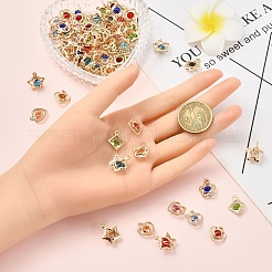 60Pcs Rack Plating Eco-Friendly Iron Rhinestone Pendants&nbsp;IFIN-YW0003-91