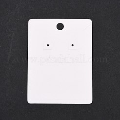 ペーパージュエリーディスプレイカード  長方形  ホワイト  8x6x0.07cm&nbsp;CDIS-G009-03