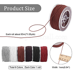 6 Rolls 6 Colors Polyester Elastic Cord&nbsp;EC-NB0001-07
