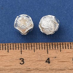 Rack Plating Flower Bud Brass Beads&nbsp;KK-F873-25S-01