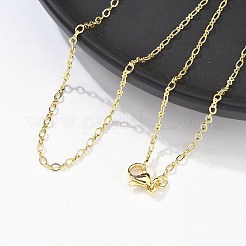 女性用真鍮アズキチェーンネックレス  カドミウムフリー＆鉛フリー  18KGP本金メッキ  17.48インチ（44.4cm）&nbsp;NJEW-P265-04G