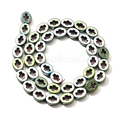 Electroplated Synthetic Non-magnetic Hematite Beads Strands&nbsp;G-L613-Z01-02H