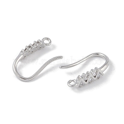 Brass Micro Pave Cubic Zirconia Earring Hooks&nbsp;KK-U008-11P
