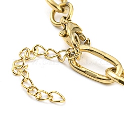Ion Plating(IP) 304 Stainless Steel Paperclip Chain Bracelets&nbsp;BJEW-M308-01G