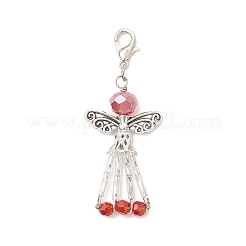 Glass & Glass Twisted Bugle Pendant Decorations&nbsp;HJEW-JM03637-02