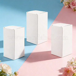 折りたたみ式クリエイティブクラフト紙箱10個  ウェディング記念品ボックス  賛成ボックス  紙ギフトボックス  長方形  ホワイト  5x5x10cm&nbsp;CON-CN0001-26