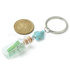 Wishing Bottle Glass Pendant Keychains&nbsp;KEYC-JKC00499