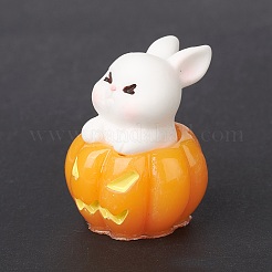 ハロウィーンの飾り  樹脂像ディスプレイ装飾  マイクロ風景の家の装飾  兎  22x27mm&nbsp;DJEW-O002-02G