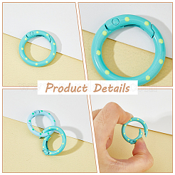 20Pcs 10 Colors Zinc Alloy Spring Gate Rings&nbsp;FIND-HY0002-97