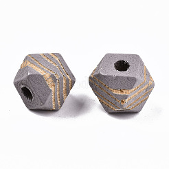 Painted Natural Wood Beads&nbsp;WOOD-T021-52A-05