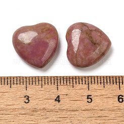 天然ロードナイトのカボション  ハート  15x15x6mm&nbsp;G-F776-02A-10