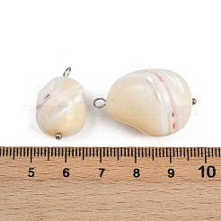 Natural Shell Nuggets Pendants&nbsp;X1-STAS-D378-30P
